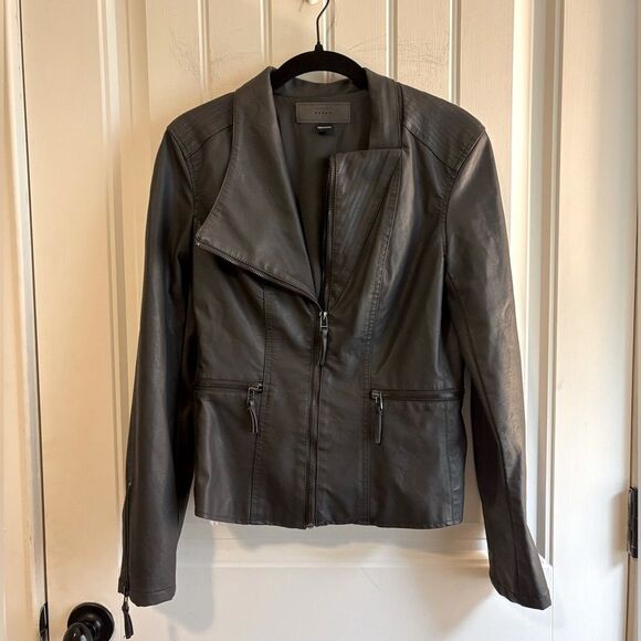 Blank NYC Charcoal Gray Vegan Leather Jacket - Picture 1 of 11